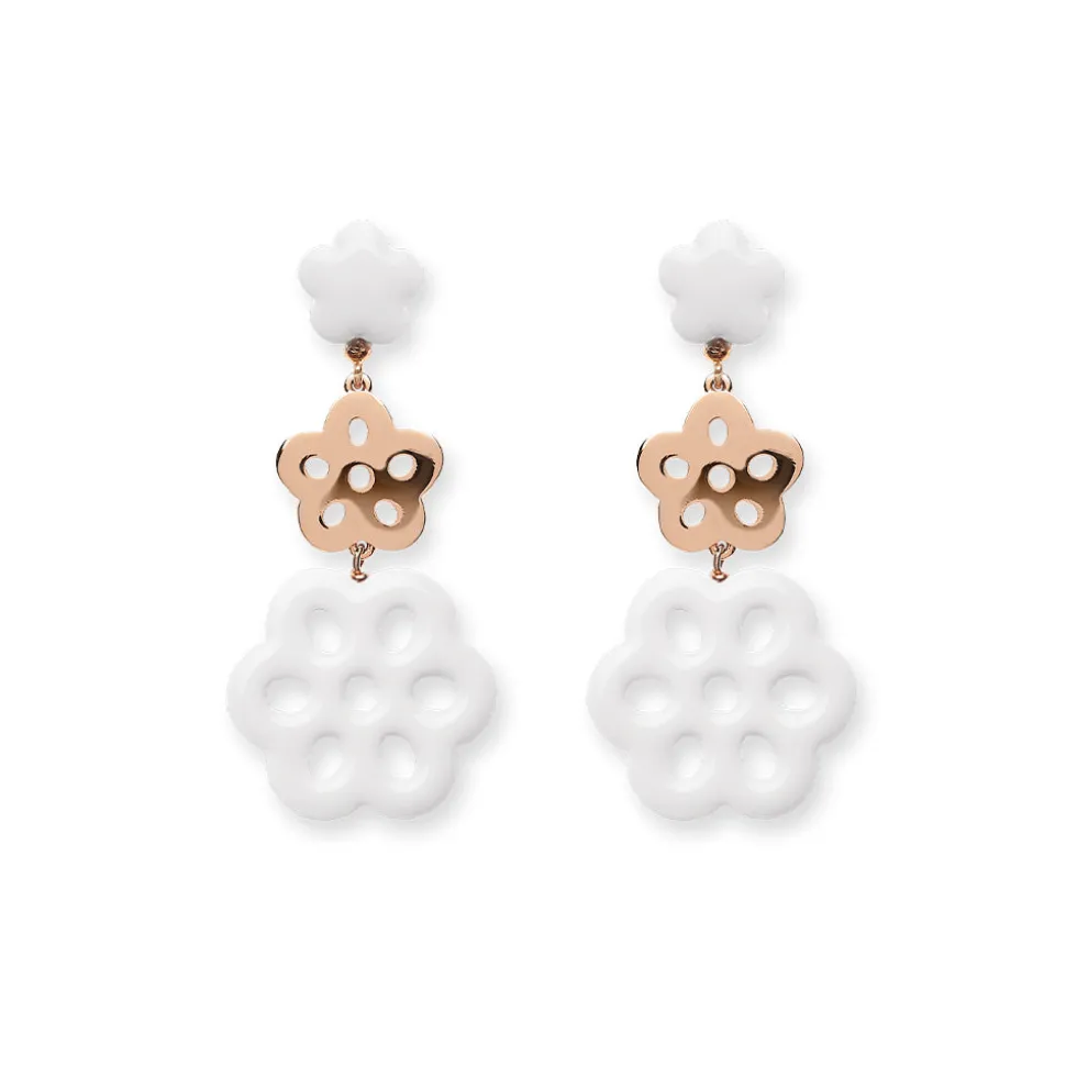 Orecchini Fiore Silver Tris